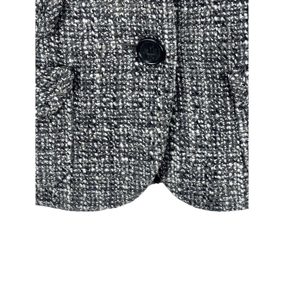 Ann Taylor Petites Womens Tweed Button-Up Blazer Jacket Black White  4P Business - Picture 6 of 9